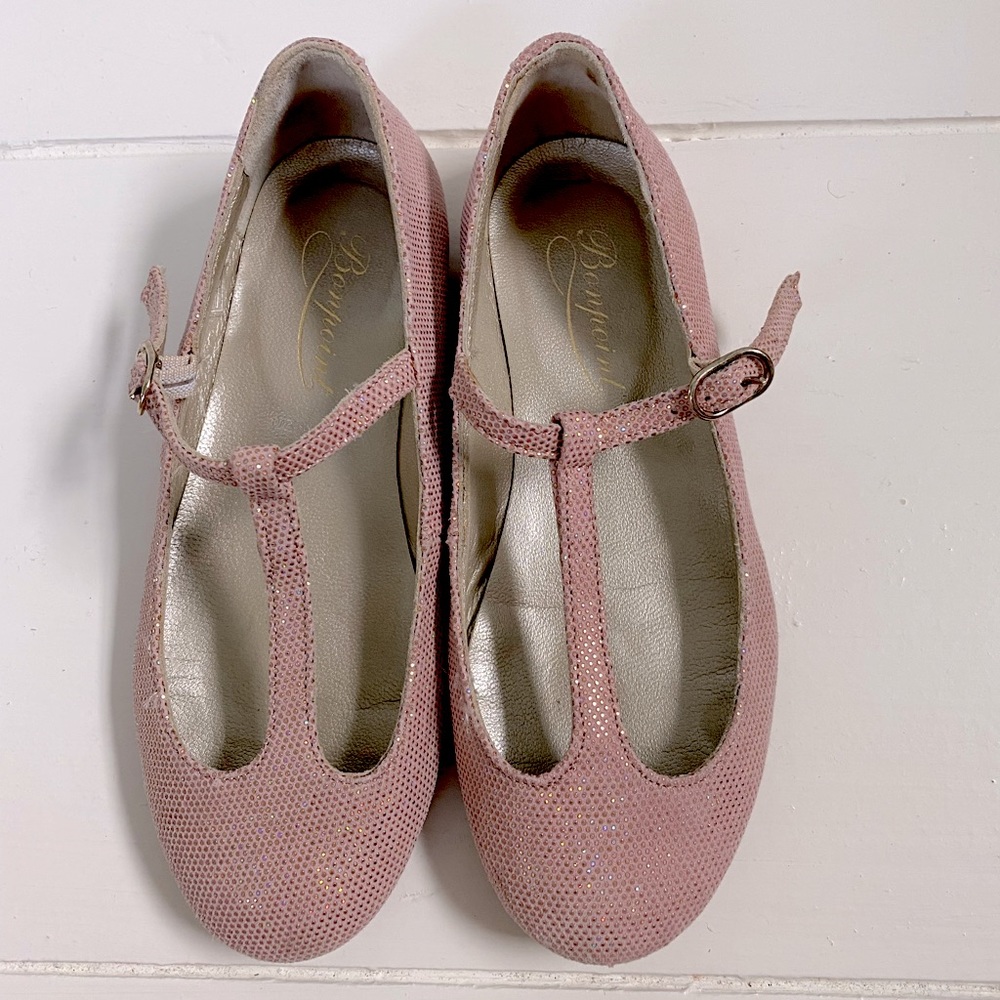 💖 Bonpoint girls pink sparkly t-strap party shoes💖